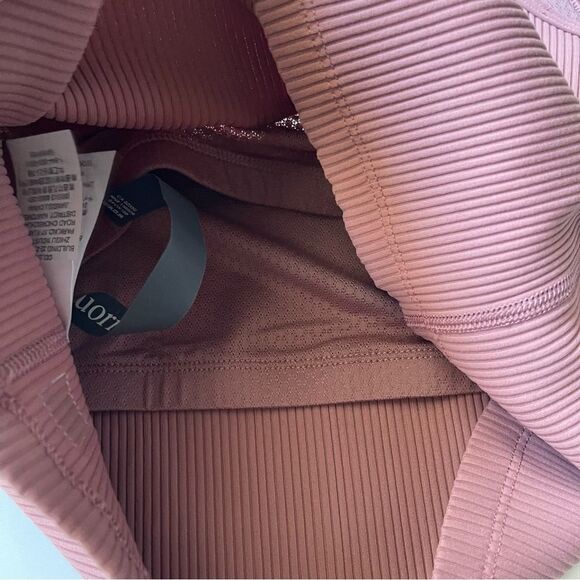 Vuori crop rib tank in Marsala pink - Picture 7 of 8